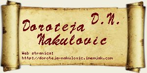 Doroteja Nakulović vizit kartica